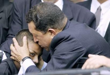 Chavecito kisses a boy in Brazil