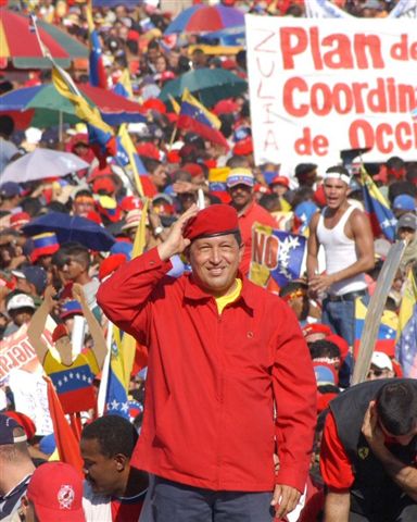 Hugo Chavez--nobody looks better in red