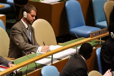 A suspiciously empty seat at the UN