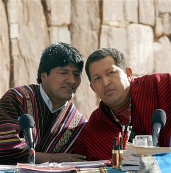 Evo and Hugo look great in indigenous threads!