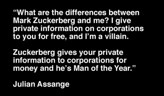zuckerberg assange. Assange on Mark Zuckerberg